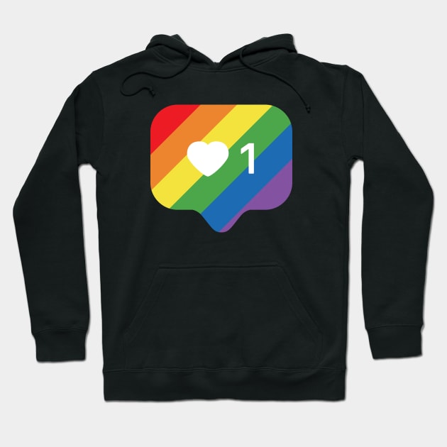 LGBTQ Instagram Heart Notification Hoodie by socialdilemma